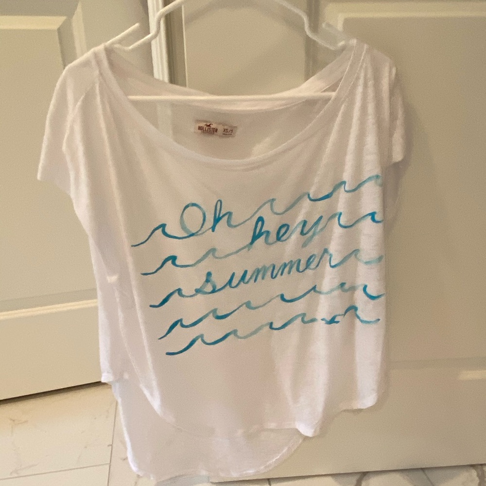 Hollister short sleeve boxy one shoulder Tee